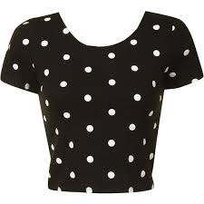 Black And White Crop Top Black With White Polka Dot Crop Top Black And White Shirt Polka Dot Crop Tops White Stripes Shirt