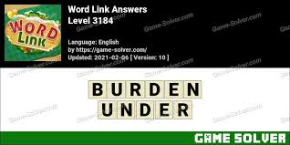Word games players are often looking for answers and solution for their favorite games. Word Link Level 3184 Answers Game Solver