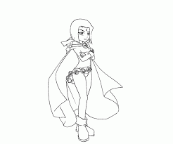 Here's a fun coloring page of the raven skin from fortnite battle royale. Teen Titans Raven Coloring Page Coloring Home