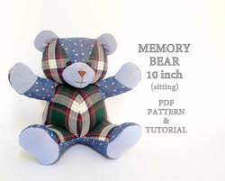 Just remember to reverse the template for each piece in order to cut one pair. Memory Bear Pattern Make Teddy Bear Cuddly Toy Teddy Bear Sewing Pattern Plushie Pattern Teddy Bear Sewing Pattern Memory Bears Pattern Teddy Bear Patterns Free