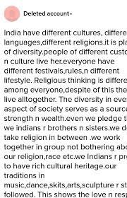 What Is Diversity Speech About Unity Of Indian Diversity Brainly In India has a history of being the oldest civilization in the world which dates. unity of indian diversity brainly
