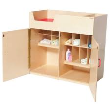Wd21050 Deluxe Infant Care Center Diaper Changing Table Natural In 2020 Diaper Changing Table Furniture Large Storage Cabinets