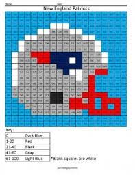 Afc Multiplication And Division Coloring Squared New England Patriots Colors Crochet Patriots Melty Bead Patterns