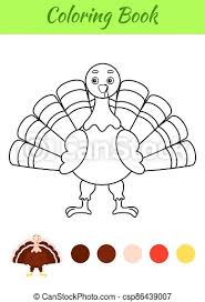 Scroll down the page to from funny and cute pictures, to realistic and detailed drawings, for preschoolers to big kids and adults, there are so many turkey coloring sheets to. Coloring Page Happy Turkey Coloring Book For Kids Educational Activity For Preschool Years Kids And Toddlers With Cute Canstock