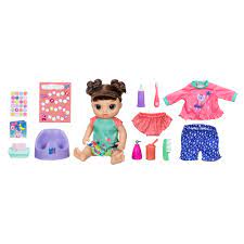 Baby Alive Potty Dance Baby Exclusive Value Pack Brown Curly Hair Walmart Com