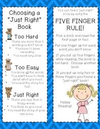 This means the book is at our own reading level. It S Just Right Reader S Workshop Bookmarks By Jennifer Wiggins
