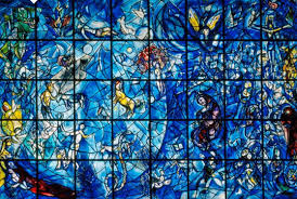 As Hanukkah begins, May the spirit of Marc Chagall's Peace Window  illuminate your celebrations with warmth and joy. Wishing you a Happy  Hanukkah from studio b. Chagall, Marc. “Peace Window, 1964.”