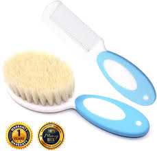 1 removing hair from the brush. Baby Hair Brush And Comb Set For Newborns Toddlers Infant Safety Healthcare Baby Grooming Health Baby Care
