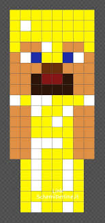 Steve Di Minecraft Con L Armatura D Oro Disegno Da Fare Con Le Pyssla 8x19 Schemiperline It Minecraft Idee Minecraft Disegni