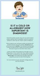 Cold Or Allergies Homeopathy Remedies Homeopathy Homeopathy Treatment