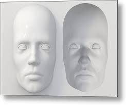 This illusion reveals the significant role of prior experience, and thus hypotheses or expectations, in the perceptual process. Hollow Face Illusion Artwork Metal Print By David Mack