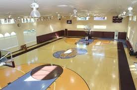 16 Homes With Basketball Courts You Can Buy Now Home Basketball Court Indoor Basketball Court Home Gym Design