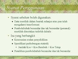 Pemboleh ubah tidak bersandar yang tidak dimanipulasikan tetapi disedari oleh penyelidik dan diukur dalam penyelidikan. Regresi Berganda Regresi Berganda Melibatkan Penggunaan Lebih Daripada