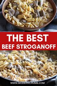 World S Best Beef Stroganoff With Sour Cream Modern Crumb Recipe Best Beef Stroganoff Homemade Beef Stroganoff Beef Stroganoff Easy