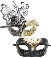 Couple Masquerade Mask Metal Iron Butterfly Ball Mask Party Mask (gold)2pcs  | Fruugo NO