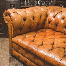 Our vision is to serve top quality & craftmanship to our valued customers. English Vintage Leather Chesterfield In Wonderful Condition European Antiques
