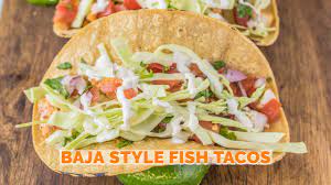 Single baja fish taco (single or basket of 3) lightly battered white fish, made baja style with baja white sauce, shredded cabbage, diced onions, mild salsa, & cilantro. Baja Style Fish Tacos Youtube