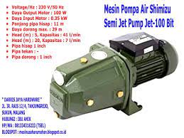 27 liter/menit (max) inlet : Jual Mesin Pompa Air Semi Jet Pump 100 Bit Di Lapak Darris Jaya Hardware Bukalapak