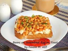 Posted on 24th september 20172nd april 2018author adelecategories food, recipes. Beans On Scrambled Egg On Toast Fauzia S Kitchen Fun