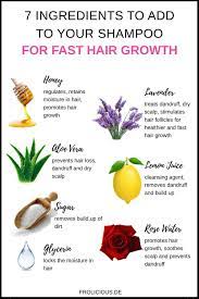 7 Ingredients You Should Add To Your Shampoo For Fast Hair Growth Hair Growth Faster Natural Hair Care Tips Hair Growth Treatment