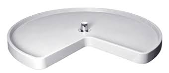 A lazy susan is a convenient way to store items while making them highly accessible. Replacement Shelf Kidney Shape White 28 Inch 6401 28 11 52