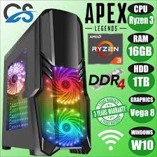 Amd ryzen 3 2200g desktop apu: Apex Legends Gaming Pc Amd Ryzen 3 2200g Quad Core 3 5ghz 16 Gb 1tb Vega 8 Win10 Ebay