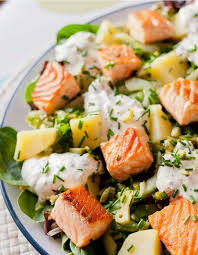 Salade Healthy Salade D Ete En 2020 Salade Saumon Salade De Poisson Recettes De Cuisine