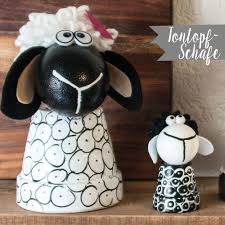 Tontopf Schafe Kostenlose Anleitung Basteln Mit Tontopfen Fruhling Schafe Basteln Basteln Mit Tontopfen