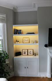 Bookcases (197) bookshelf frames (14) craft carts (2) magazine & book racks (1) storage benches (1) storage cabinets (30) color/finish. Alcove Shelves With Lights And Cabinets In The Living Room Jv Carpentry