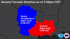 The severe weather map provides you with weather watches & warnings for your area so you can prepare for what's ahead. National Weather Service On Twitter As Of This Post A Pair Of Severe Thunderstorm Tornado Watches Are In Effect In Addition To A Pair Of Severe Thunderstorm Warnings In North Texas Do You