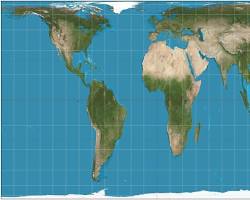 Mercator Projeksiyonlu Dünya Haritası resmi