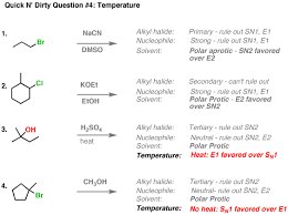 Deciding Sn1 Sn2 E1 E2 4 The Temperature Master Organic