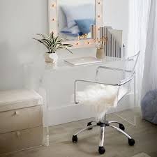 Contact acrylic desk shield on messenger. Paige Acrylic Swivel Chair Teen Desk Chair Pottery Barn Teen