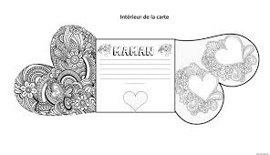 Coloriage a imprimer pour maman. Coloriage Fete Des Meres Coeurs Adulte Carte Maman Jecolorie Com