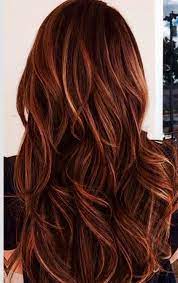 And Caramel Highlights In Dark Brown Hair Red And Caramel Dark Red Hair Color Hair Color Auburn Red Hair With Blonde Highlights