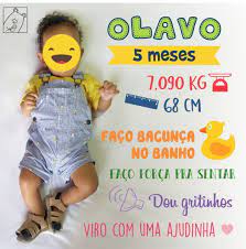 Acompanhamento Mes A Mes Do Bebe 5 Meses No Elo7 Jujuba Pirulito F0215c