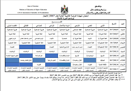 انتهاء الفترة المحددة للتسجيل الالكترونى لأعمال امتحان الثانوية العامة للعام الدراسى 2021/2020. ÙˆÙÙ‚ Ø§Ù„Ù†Ø¸Ø§Ù… Ø§Ù„Ø¬Ø¯ÙŠØ¯ Ø·Ø§Ù„Ø¹ Ø¬Ø¯ÙˆÙ„ Ø§Ù…ØªØ­Ø§Ù†Ø§Øª Ø§Ù„Ø«Ø§Ù†ÙˆÙŠØ© Ø§Ù„Ø¹Ø§Ù…Ø© Ù„Ù„Ø¹Ø§Ù…2017 ÙÙ„Ø³Ø·ÙŠÙ† Ø§Ù„ÙŠÙˆÙ…