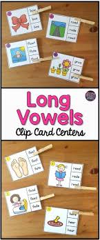 Long Vowels Clip Cards Vowel Teams Cvce Clip Cards Vowel Team Vowel
