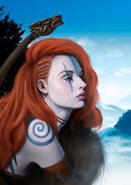 Full red fox celt woman! Artstation Celtic Warrior Marta Deer