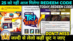 Check today's ff redeem code, copy the given below and apply on reward.ff.garena.com. Free Fire Redeem Code Today 24 April Free Fire Redeem Code 25 April Tri Series Grand Final Code Youtube