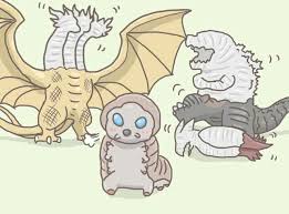 The Monsters Reaction To Mothra Godzilla Godzilla Funny All Godzilla Monsters