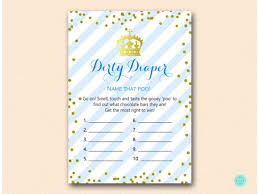Baby showers are a lot of fun, especially for the mother to be. Royal Prince Gold Baby Shower Game Package Printabell Express