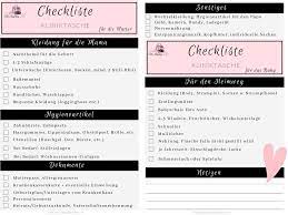 Kliniktasche Packen Fur Mama Papa Und Baby Checkliste The Inspiring Life