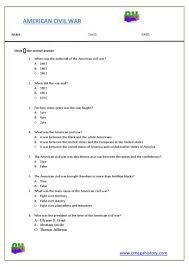 American Civil War Free Printable Worksheet For Students Pdf Free Printable Worksheets History Worksheets Printable Worksheets
