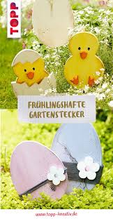 Wieder zuhause sollten sie einige zeit in einem dicken buch gepresst werden. Bunte Garten Stecker Kreativ Kompakt Gartenstecker Basteln Mit Holz Basteln