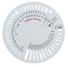 button coin cell battery sizing template