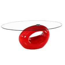 Add style to your home, with pieces that add to your decor while providing hidden storage. Glossy Red Oval Style Glass Coffee Tables By Fab Glass And Mirror