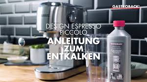 Try a commercial coffee machine descaler decalcify coffee makers with clr cleaner Design Espresso Piccolo Gastroback