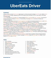 Being an uber eats driver gives you freedom and flexibility. Ubereats Driver Resume Example Uber Technologies Inc Dallas Texas