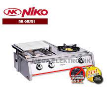 Saat ini ada kompor gas satu tungku, dua tungku, tiga tungku, yang dilengkapi pemanggang, kompor gas tanam dan kompor gas portable. Jual Niko Nk Grs21 Kompor Gas Pemanggang 2in1 Terbaru Juli 2021 Blibli